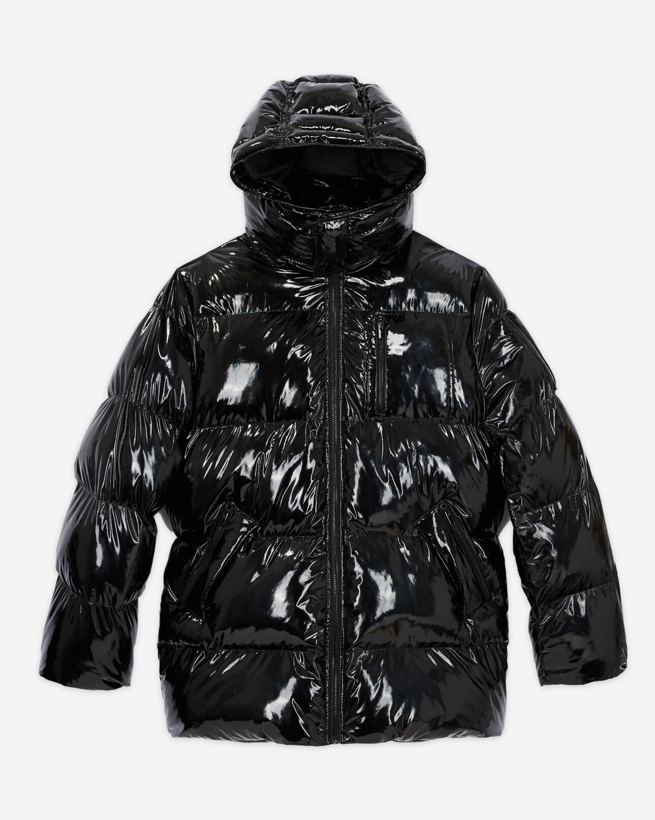 The Kooples HOMME BLACK doudoune oversize en vinyle noire