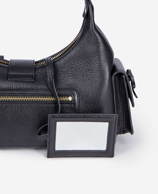 The Kooples F BLACK amelia bag in black grained leather