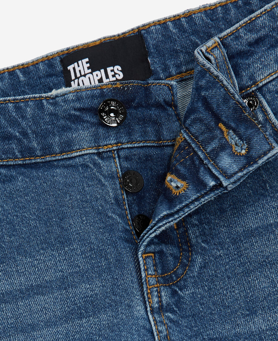 blaue bootcut-jeans