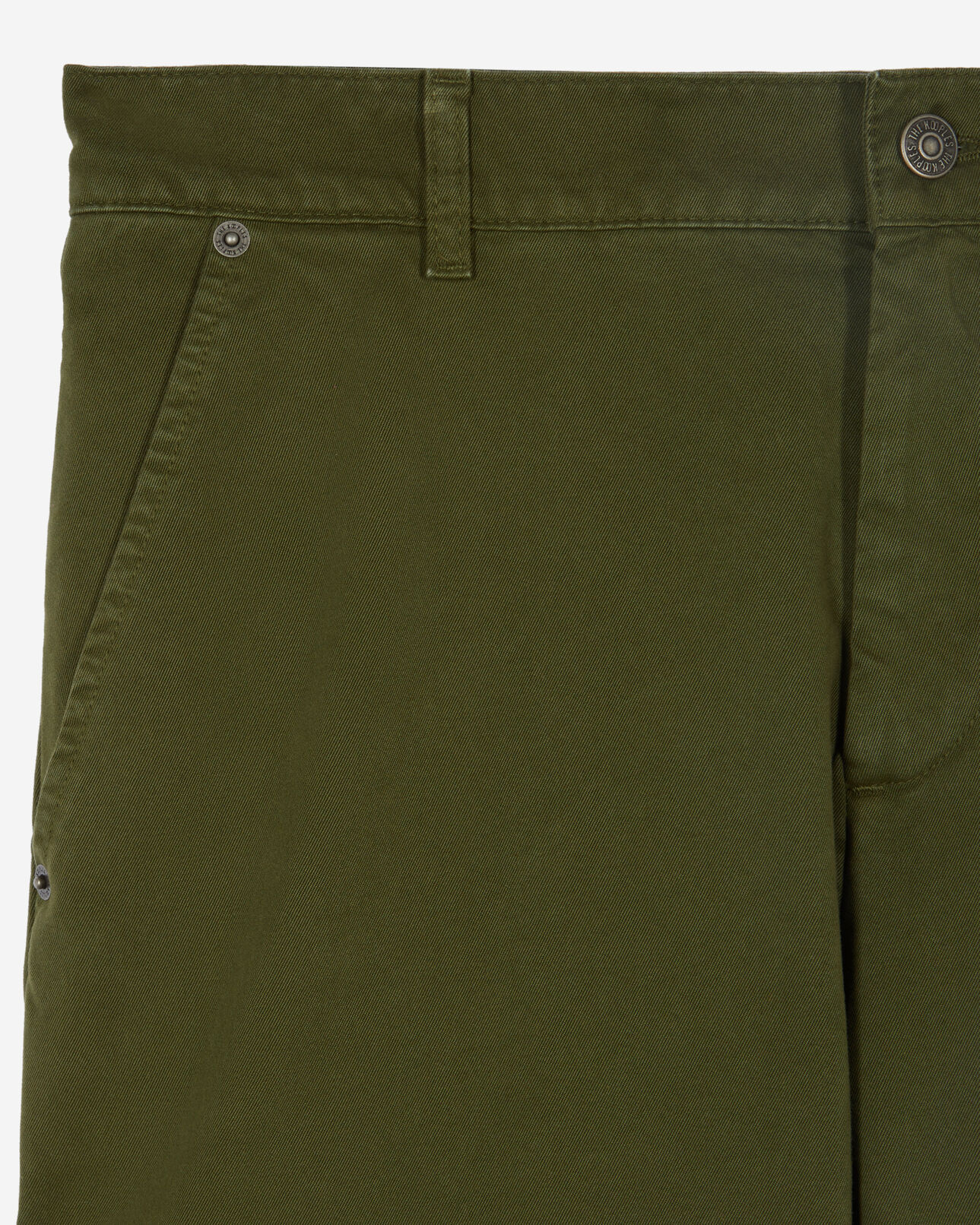 The Kooples HOMME KAKI pantalon cargo en coton kaki