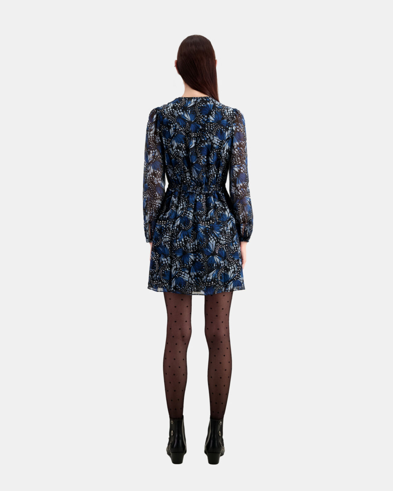 The Kooples DAMEN BLUE kurzes kleid mit print