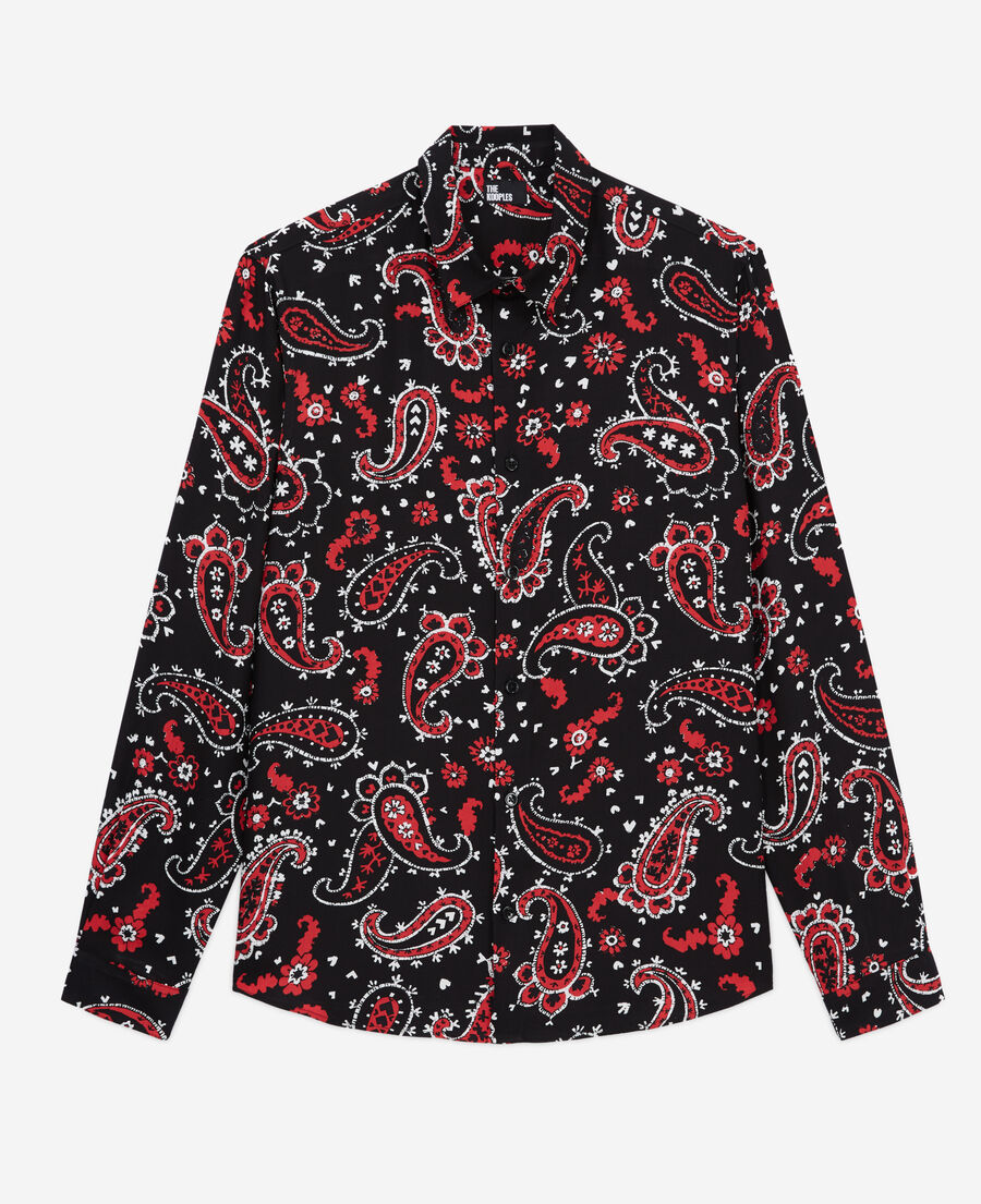 The Kooples HERREN BLACK - RED bedrucktes hemd