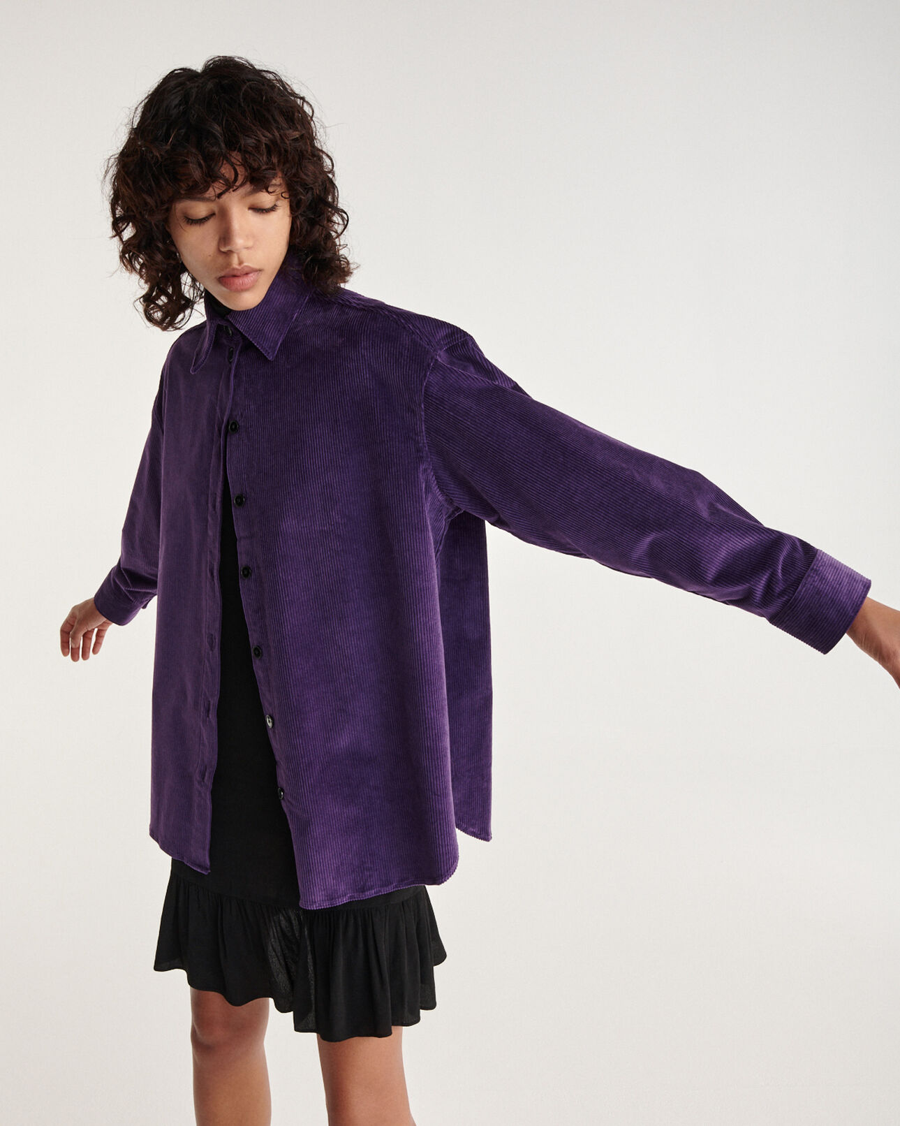 The Kooples DAMEN PRUNE kordhemd violett weit