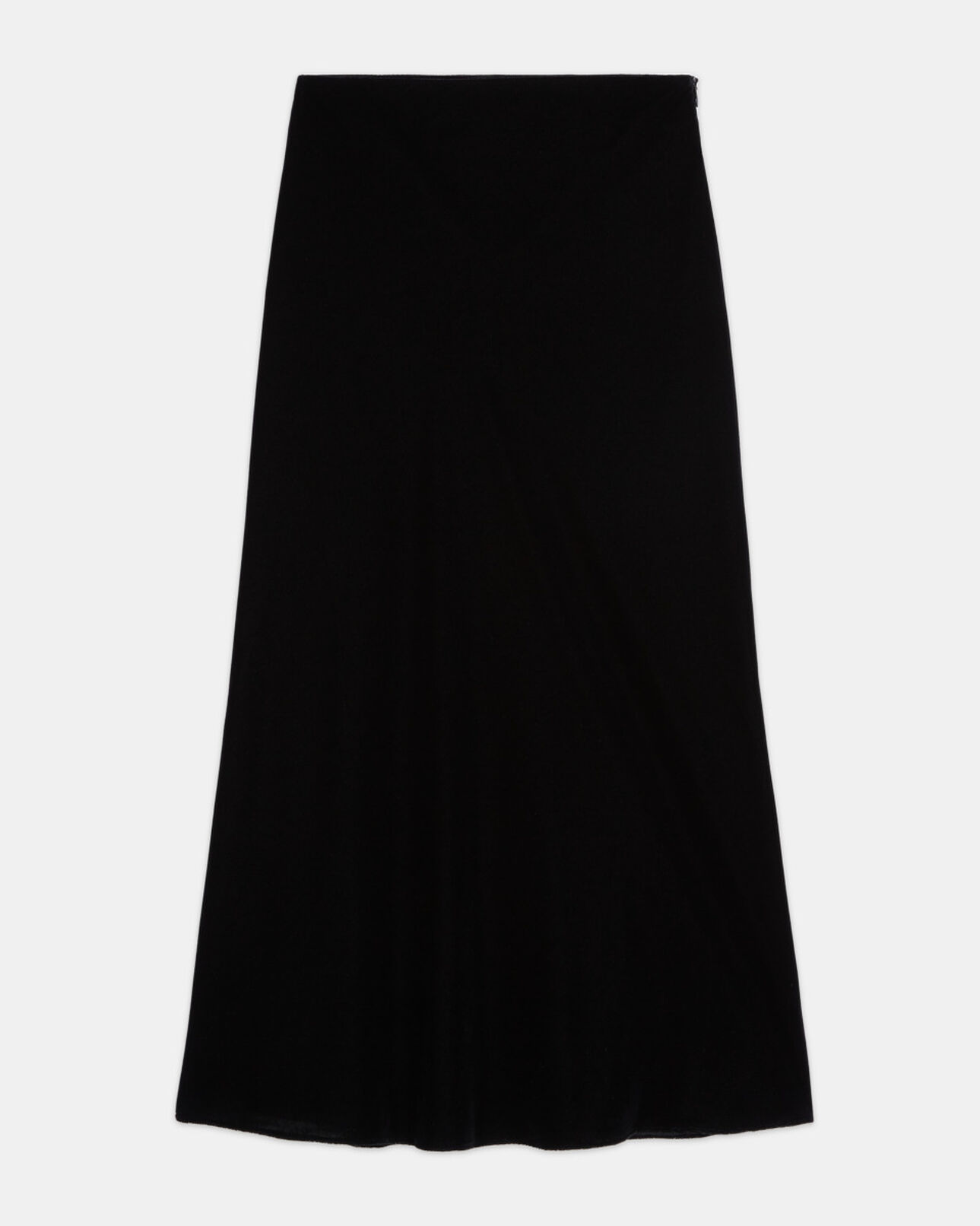 The Kooples FEMME BLACK jupe longue en velours noire