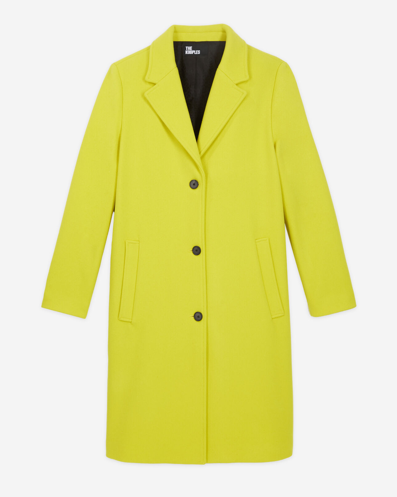 The Kooples FEMME YELLOW manteau en laine jaune