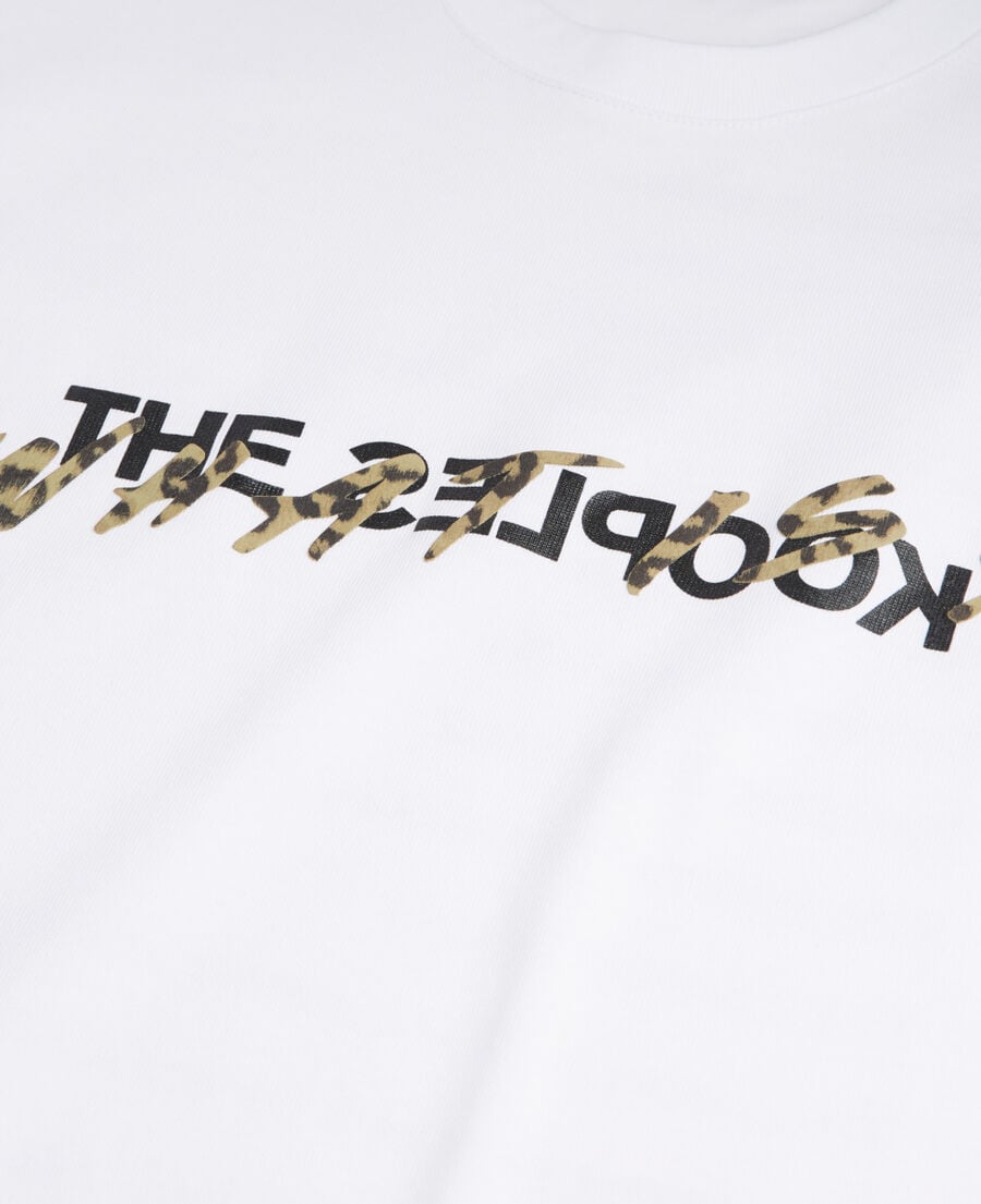 The Kooples H SNOW WHITE white and leopard print what is t-shirt