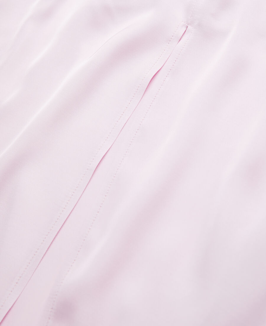 robe longue rose avec plissage