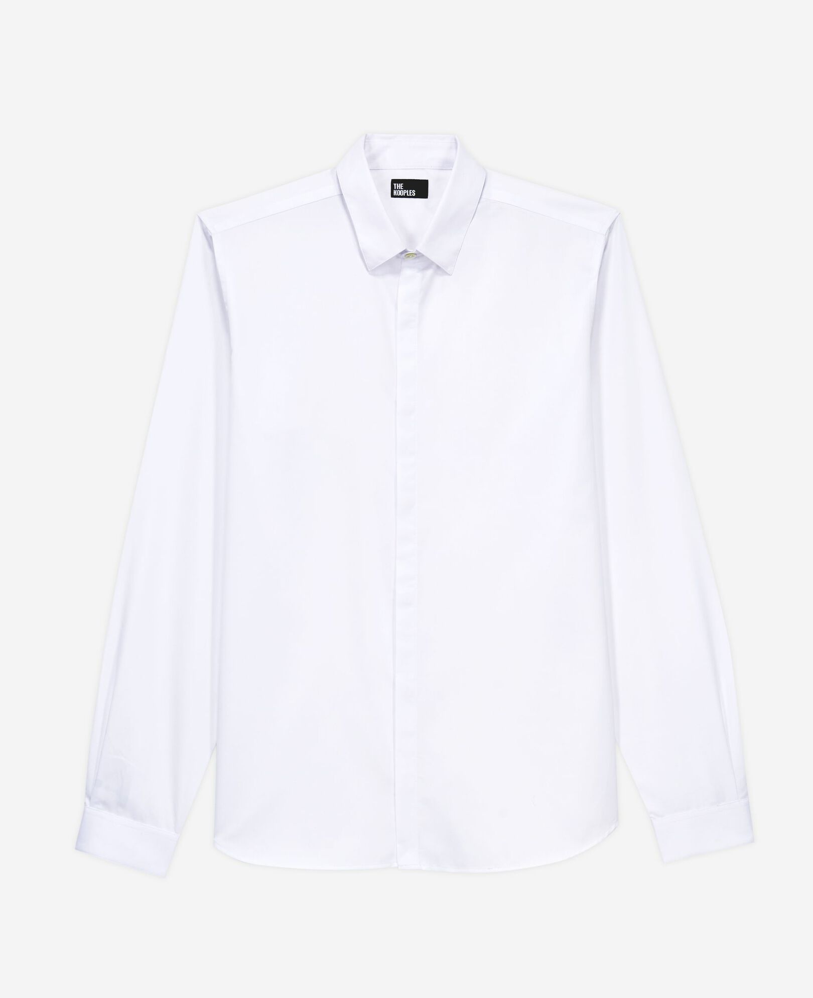The Kooples HERREN WHITE weißes baumwollhemd mit klassischer kragen
