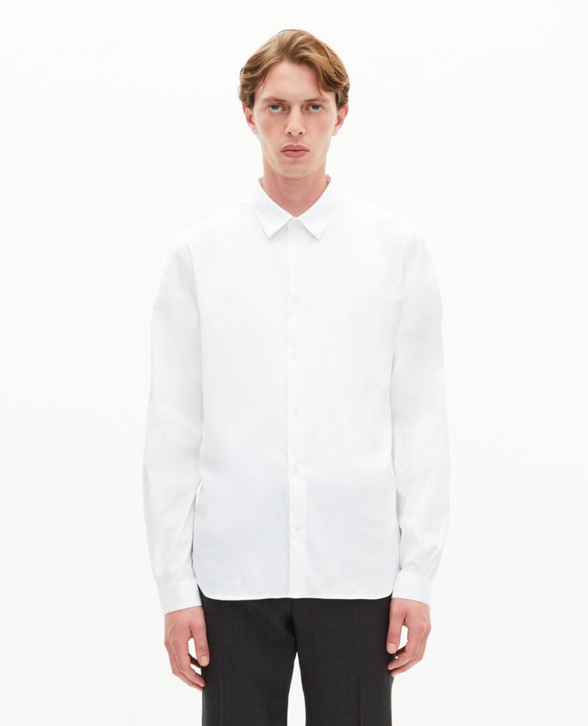 The Kooples HOMME WHITE chemise formelle slim en popeline blanche