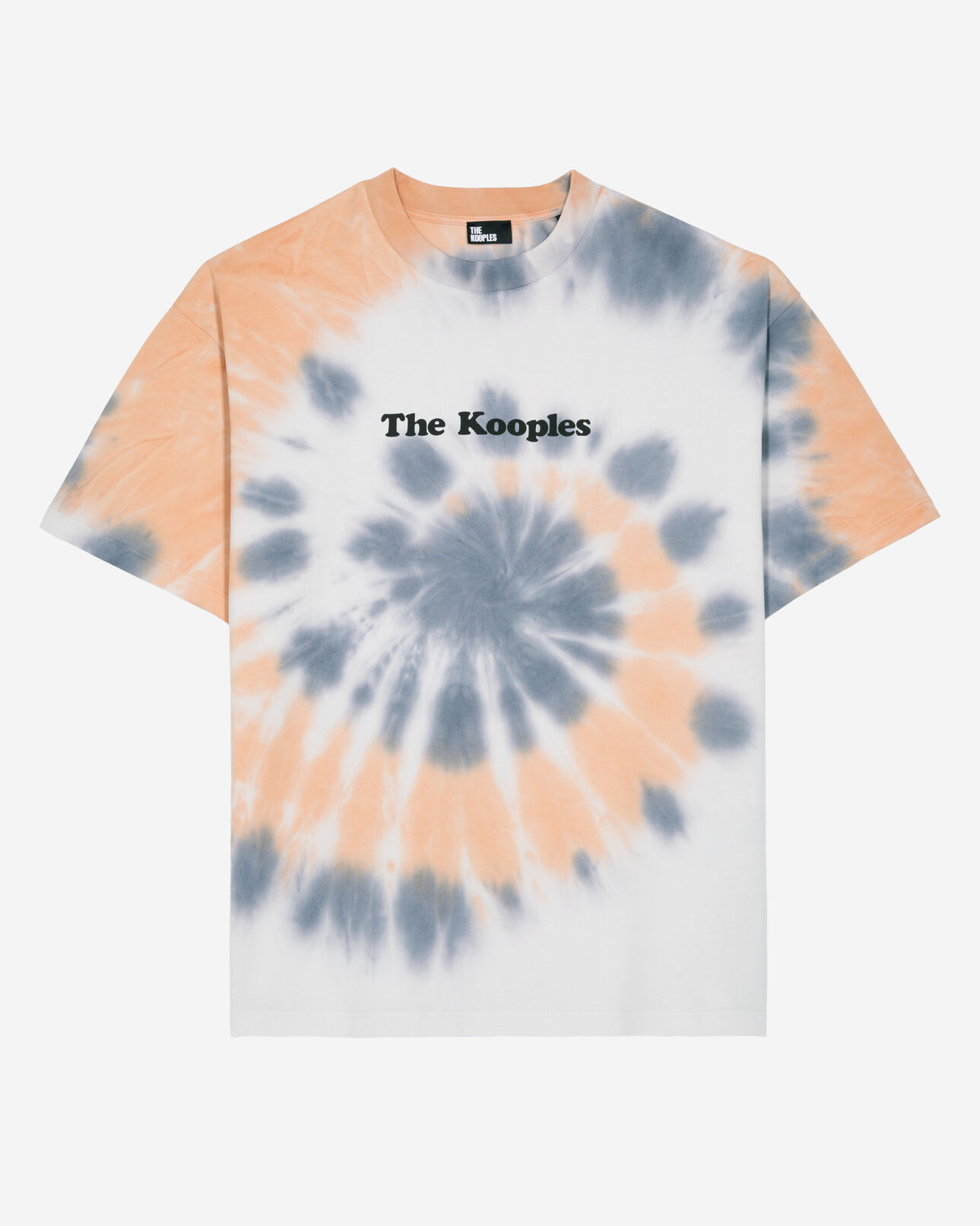 The Kooples MEN NEW LIGHT BLUE blue tie and dye t-shirt