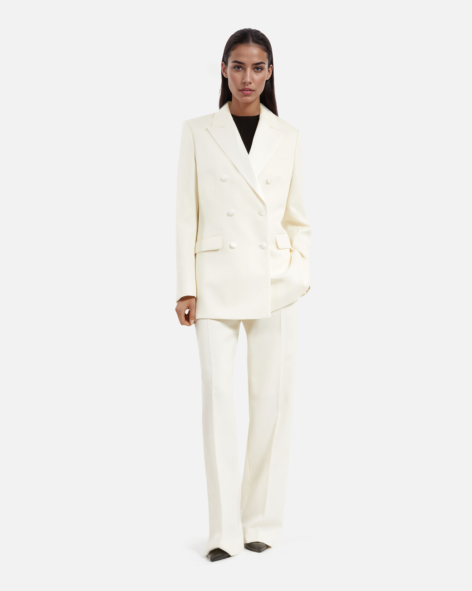Ecru tuxedo jacket, ECRU, hi-res image number null