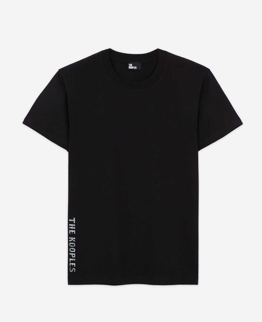 women's black screen print t-shirt