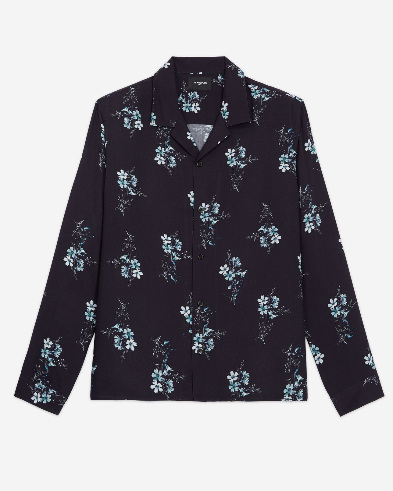 The Kooples MEN DARK NAVY / BLUE EYES floral shirt