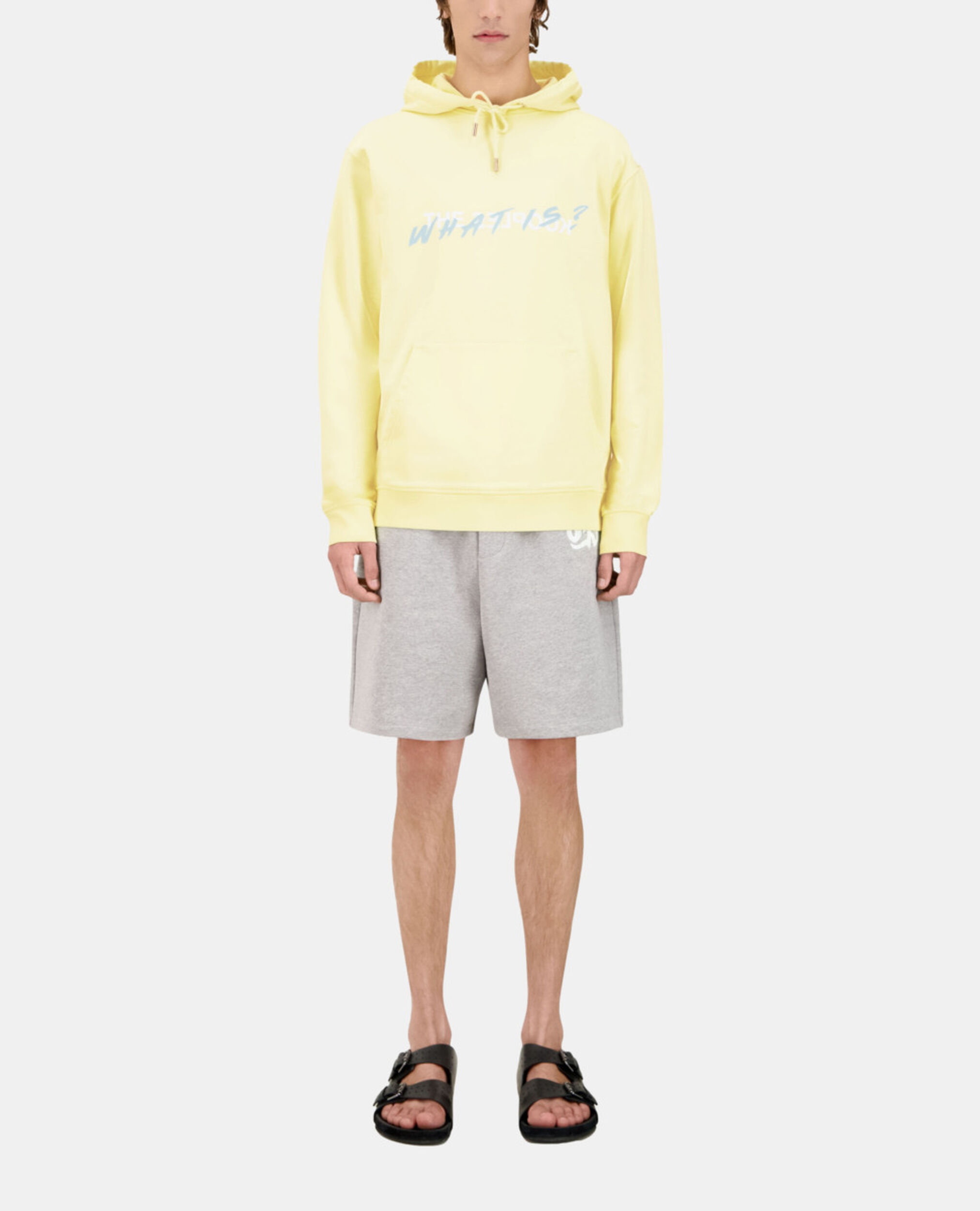 Yellow What is hoodie, BRIGHT YELLOW, hi-res image number null