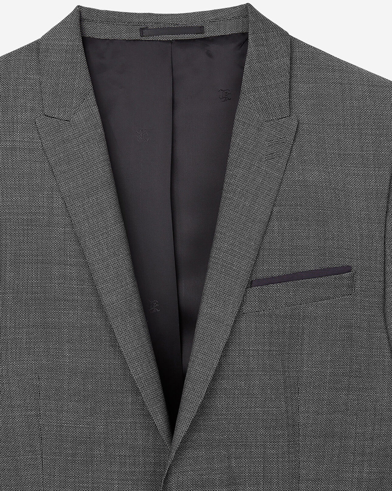 The Kooples MEN GREY BLACK men's grey suit jacket