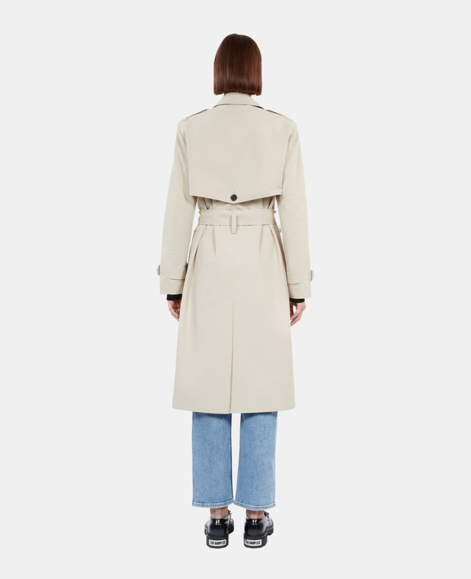 The Kooples WOMEN BEIGE long beige trench coat