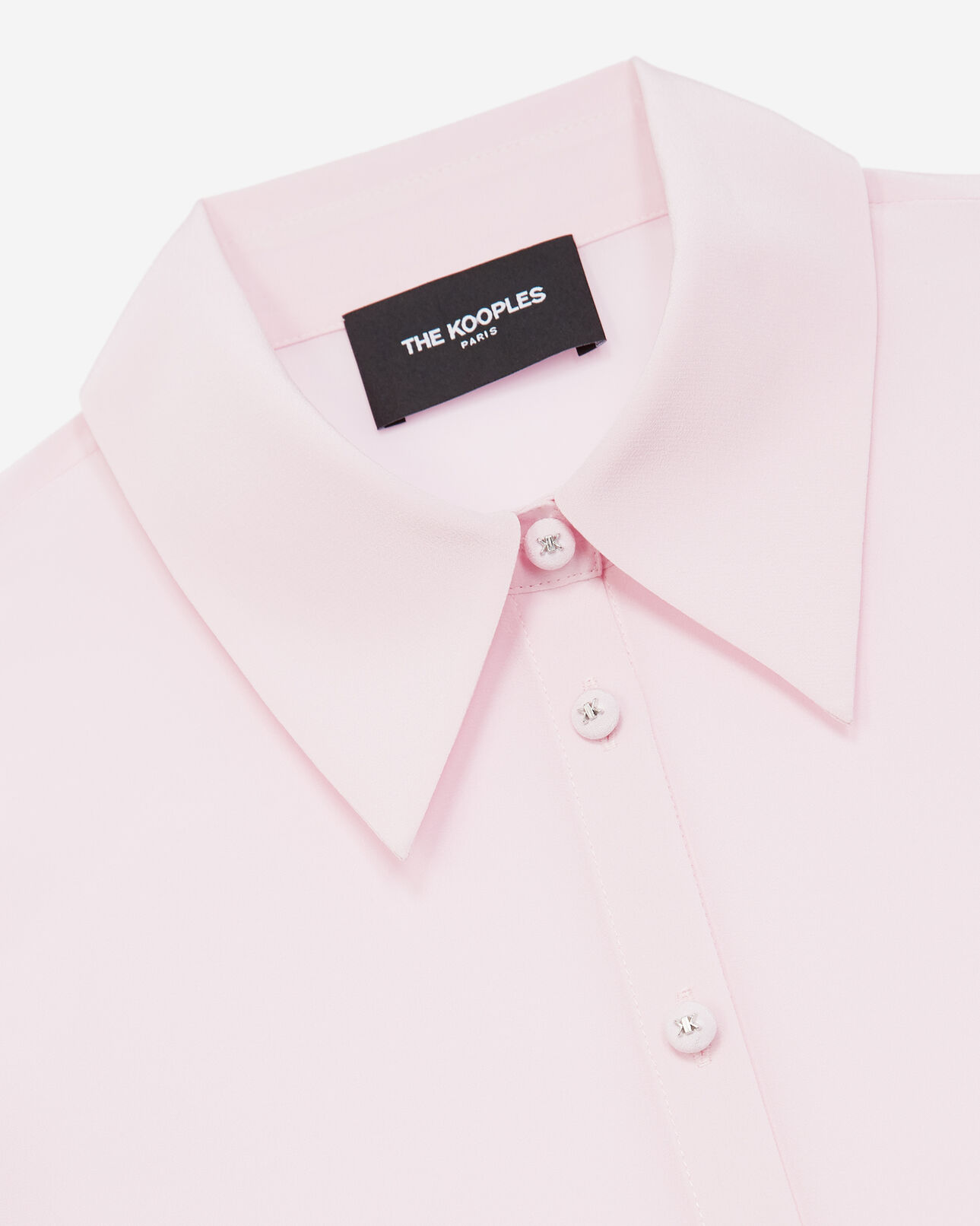 The Kooples WOMEN LIGHT PINK classic light pink shirt with buttons