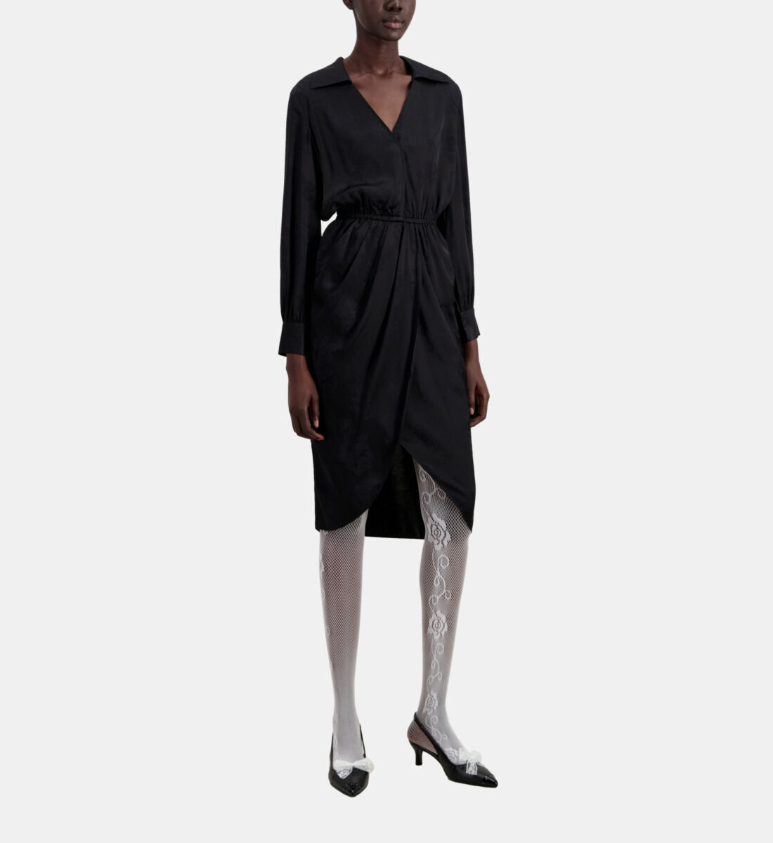 Mid length on sale black dress