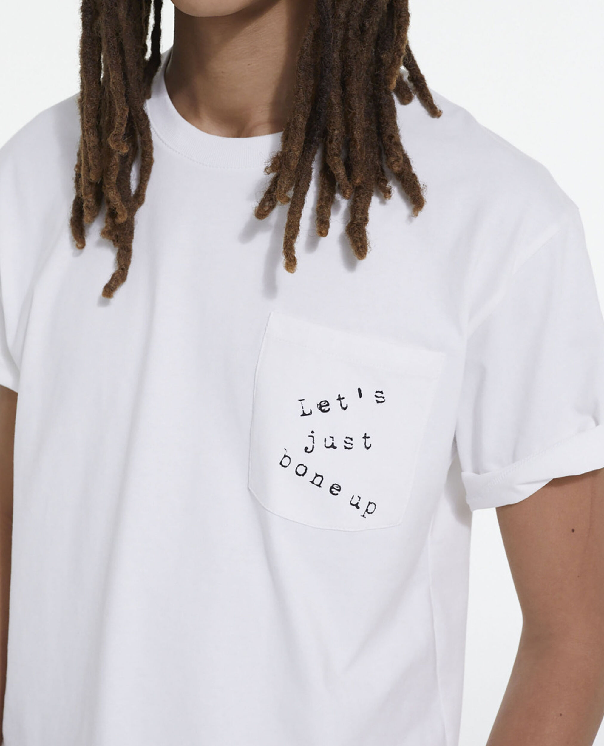 White screen print T-shirt, WHITE, hi-res image number null