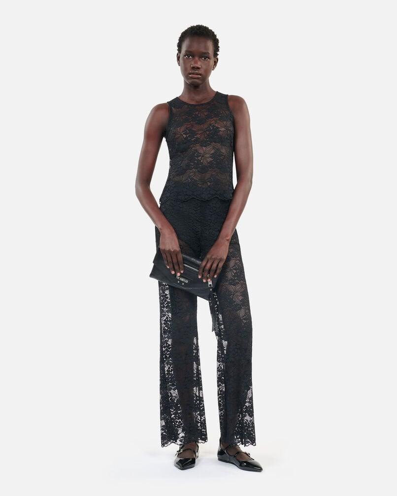 The Kooples WOMEN BLACK black lace top