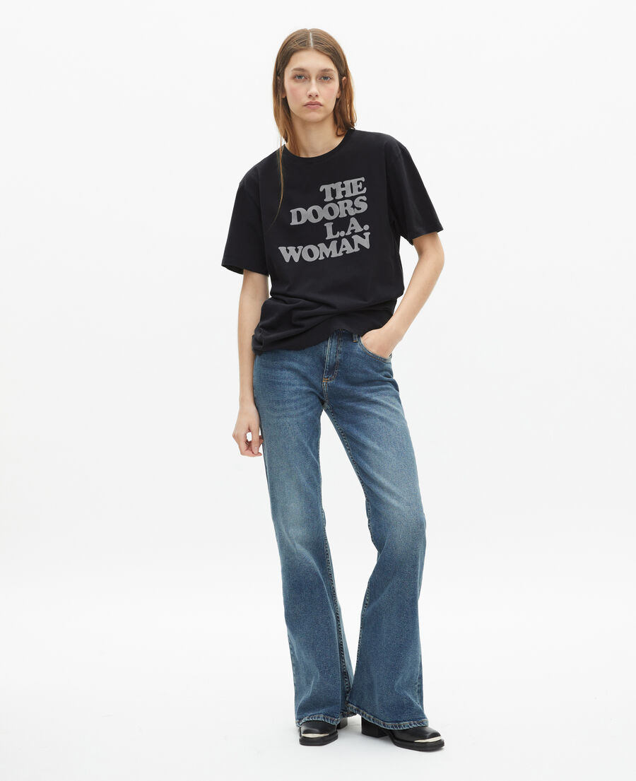 The Kooples MIXTE BLACK WASHED t-shirt mixte the doors x the kooples noir