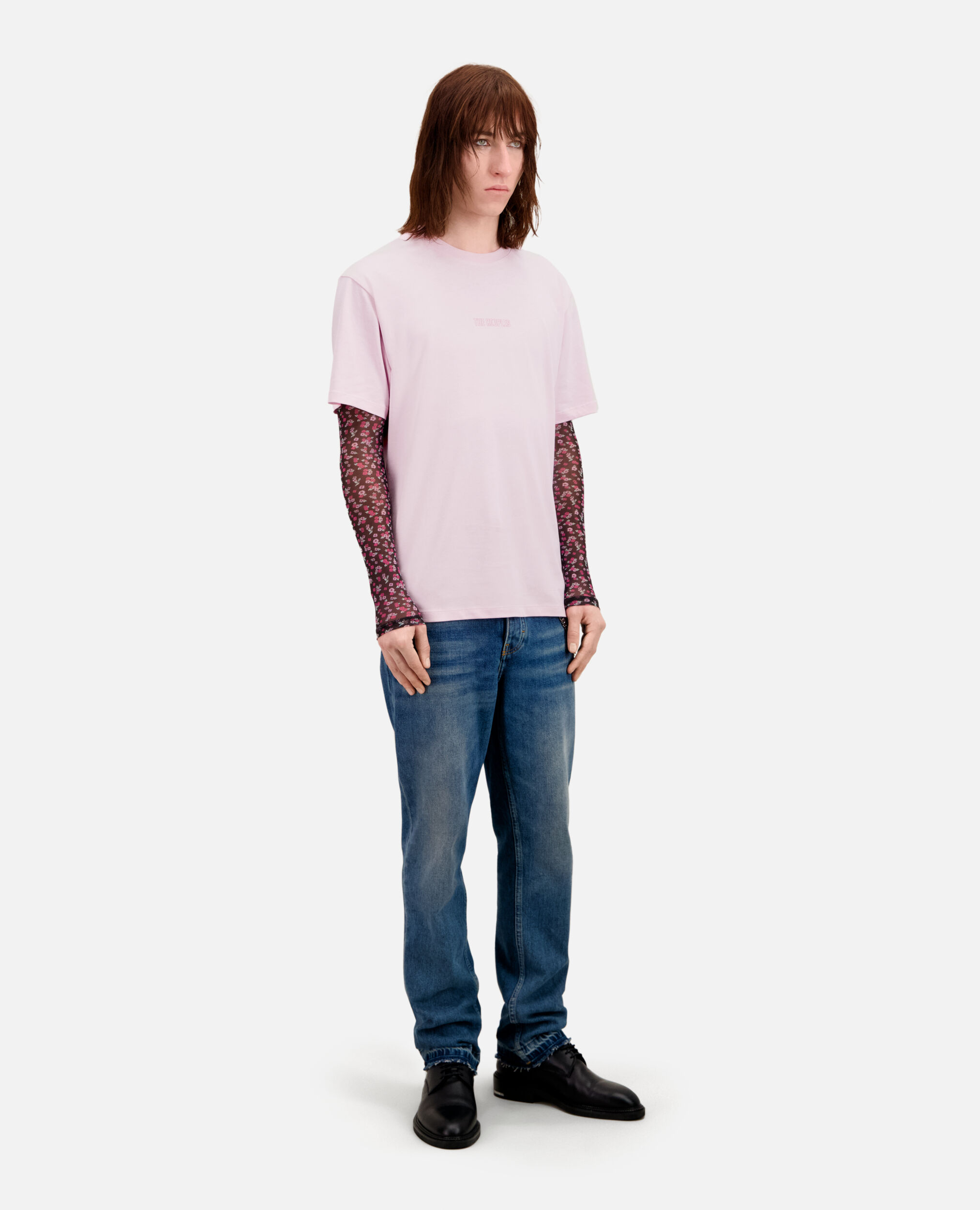 Camiseta rosa logotipo para hombre, PALE PINK, hi-res image number null