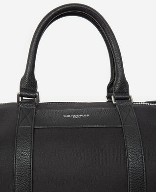 The Kooples MEN BLACK black weekend bag with removable chain