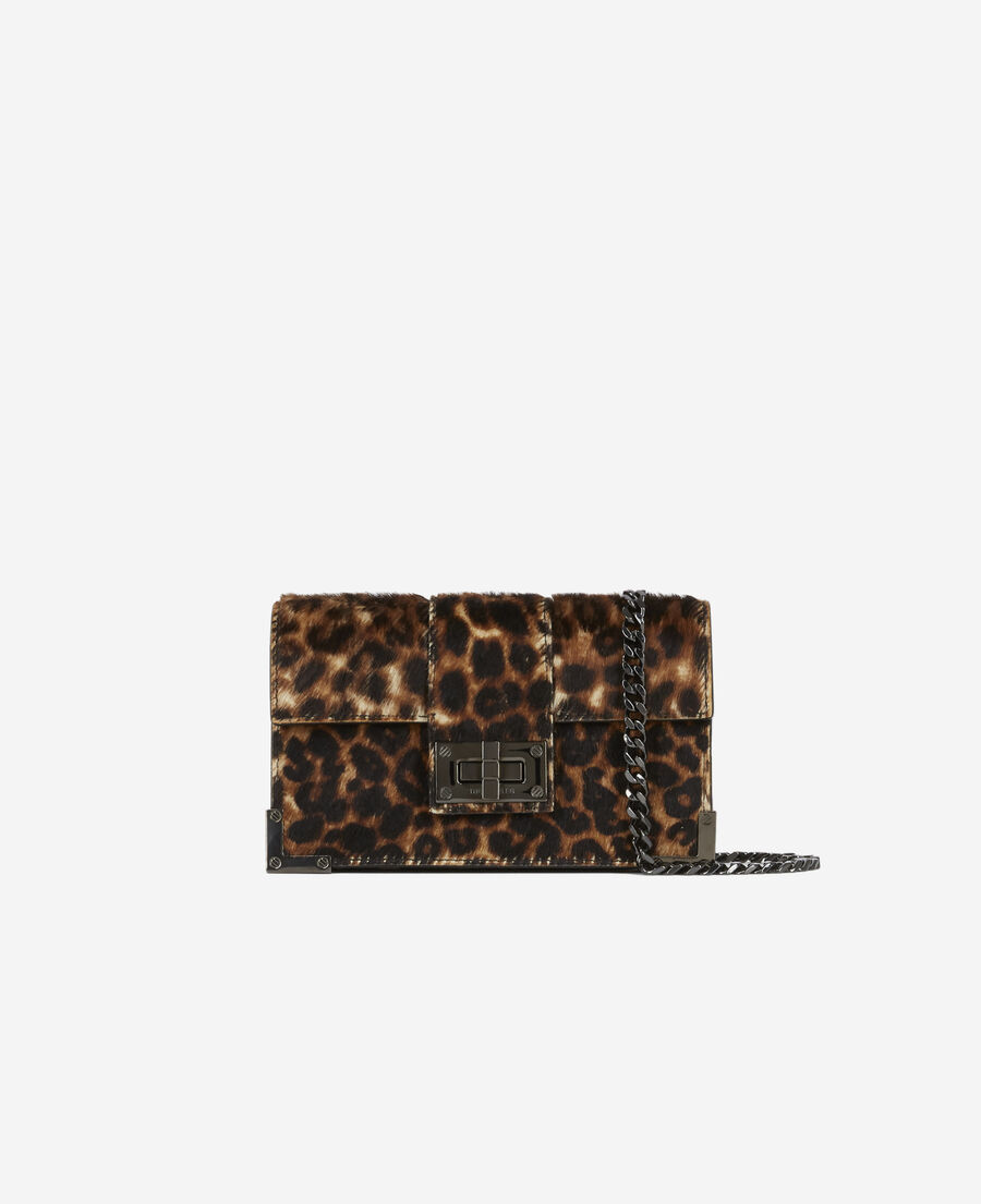 small emily pouch in leopard print leather