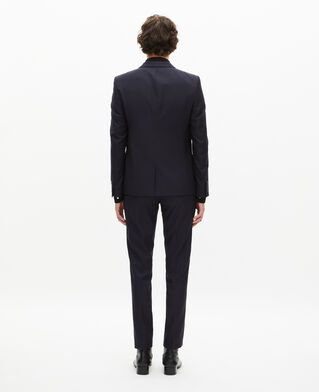 The Kooples HOMME DARK NAVY veste de costume coupe droite en laine bleue