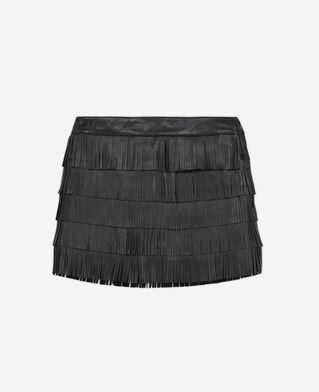 The Kooples DAMEN BLACK kurzer schwarzer lederrock