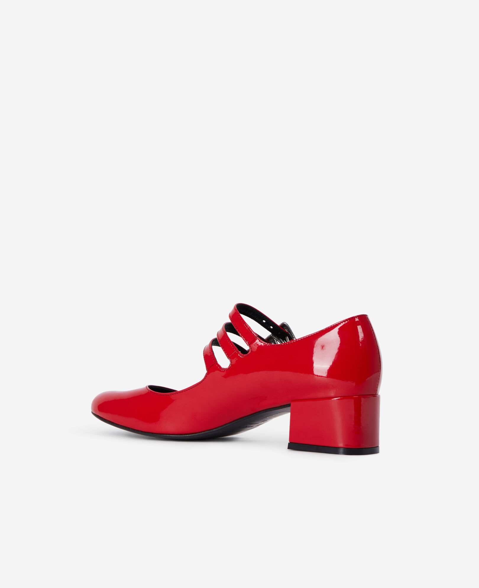 The Kooples WOMEN RED red leather mary janes with western buckles