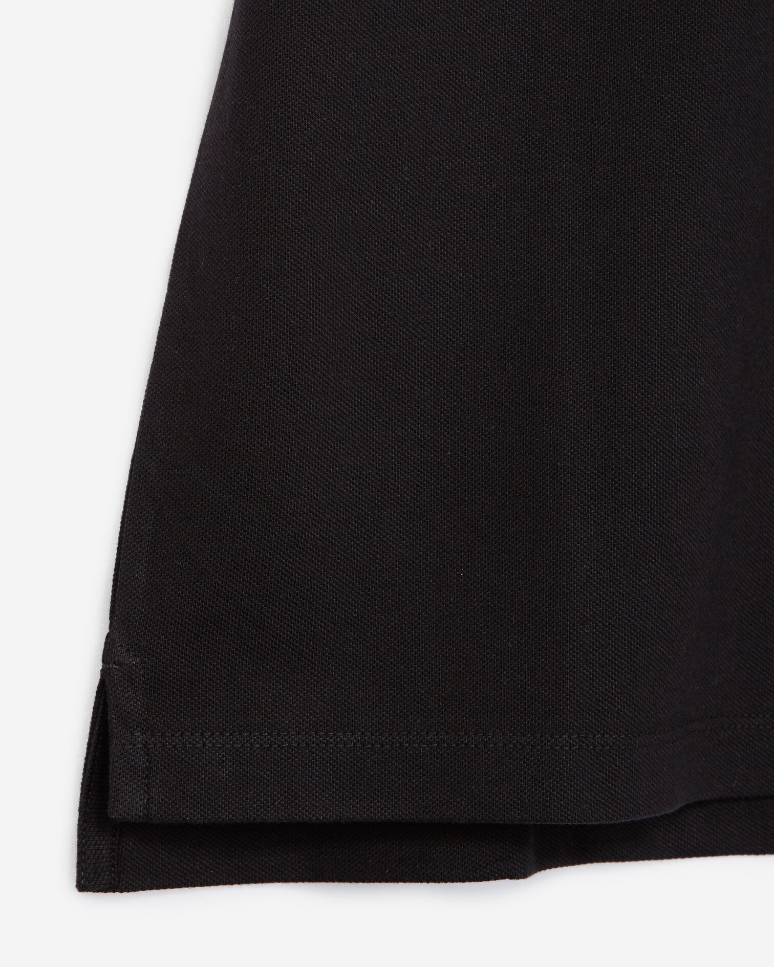 Polo noir col classique à détail brodé, BLACK, hi-res image number null