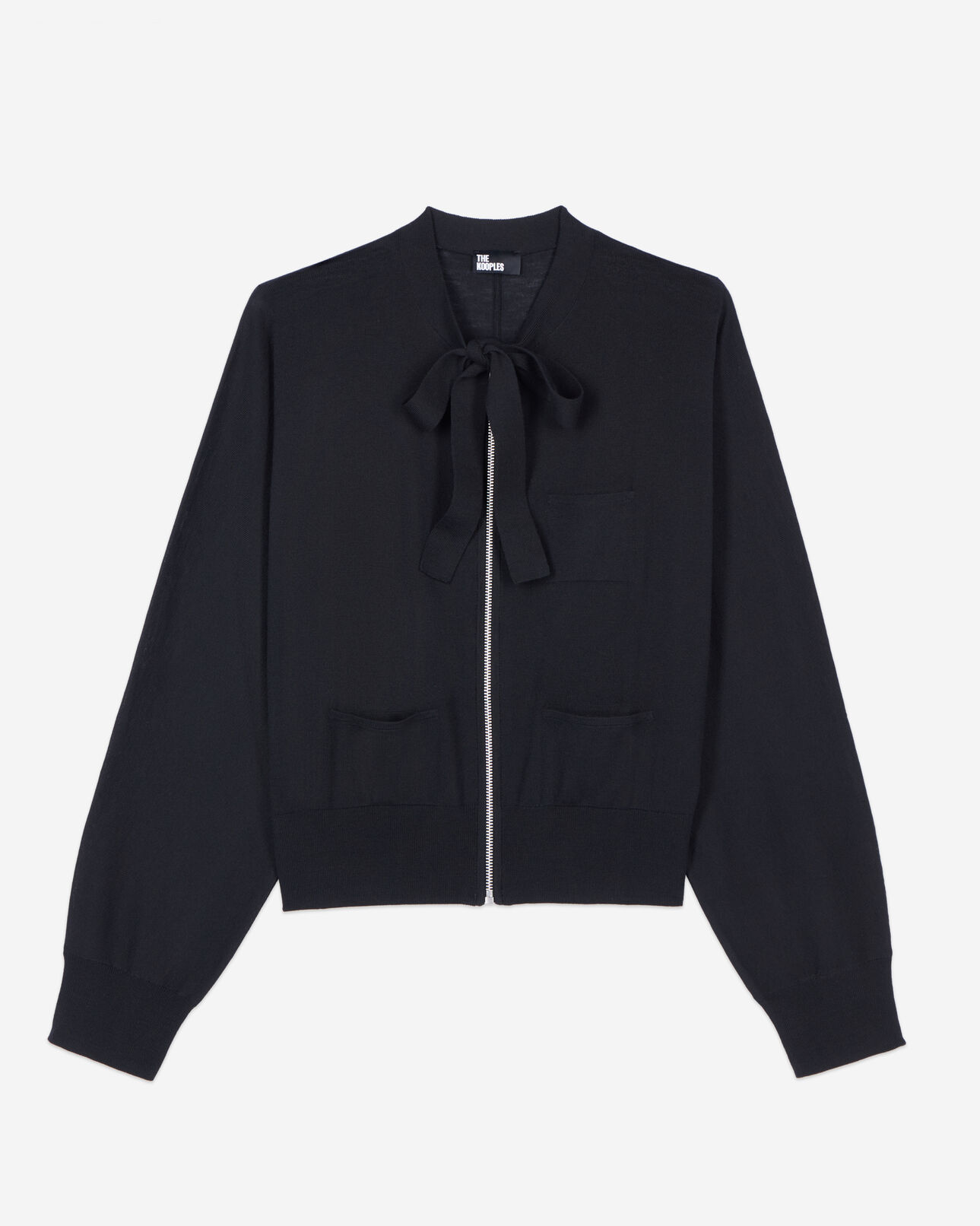 The Kooples WOMEN BLACK black wool cardigan