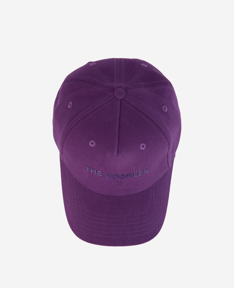 purple cotton logo cap