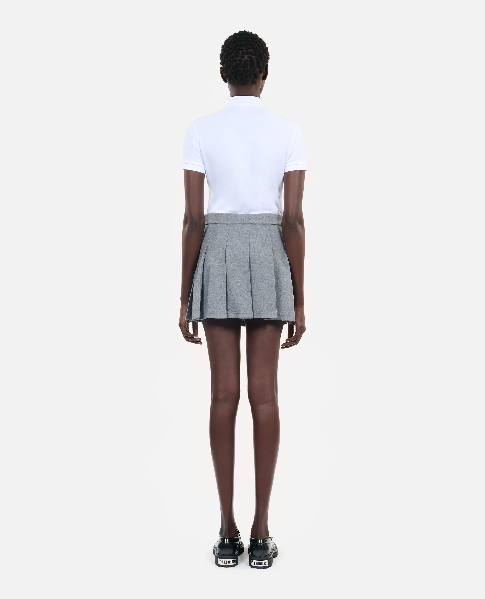 Jupe courte plissee grise The Kooples Suisse