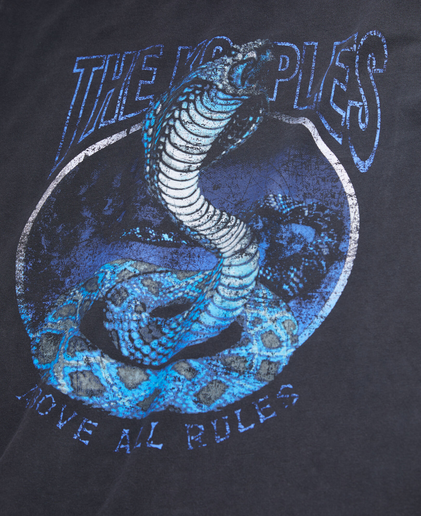 The Kooples FEMME BLACK BLUE t-shirt femme noir avec sérigraphie cobra