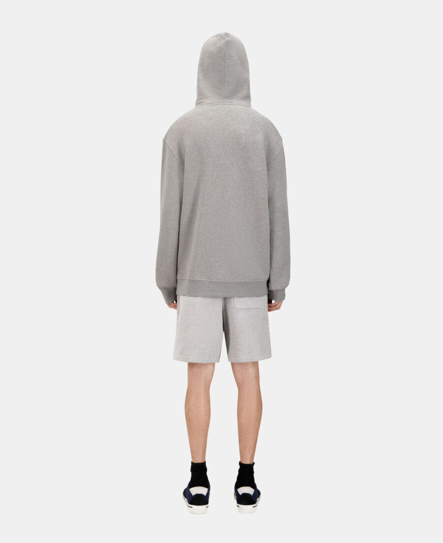 The Kooples MEN ARDOISE grey hoodie with glendale serigraphy