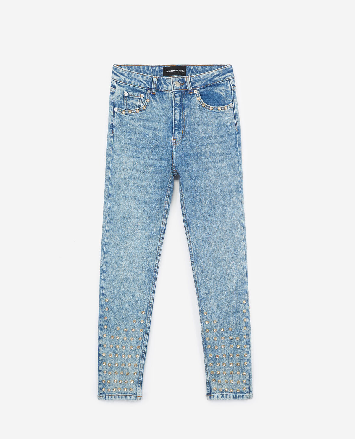 Vintage-style jeans with rhinestones