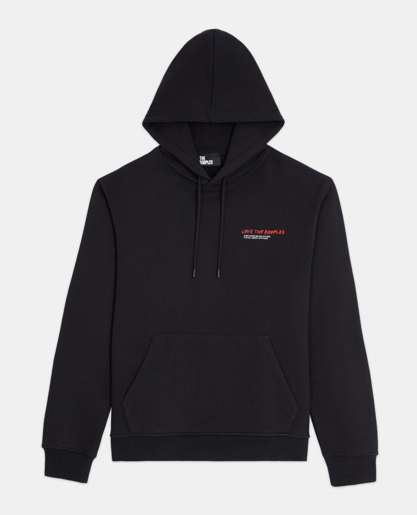 The Kooples HOMME BLACK sweatshirt homme i love kooples noir