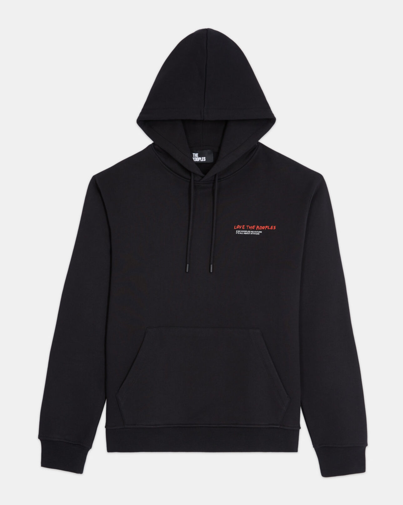 The Kooples MEN BLACK black men's sweatshirt i love kooples