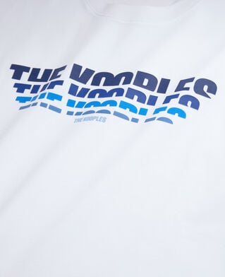 The Kooples H WHITE men's white t-shirt with color gradient logo serigraphy