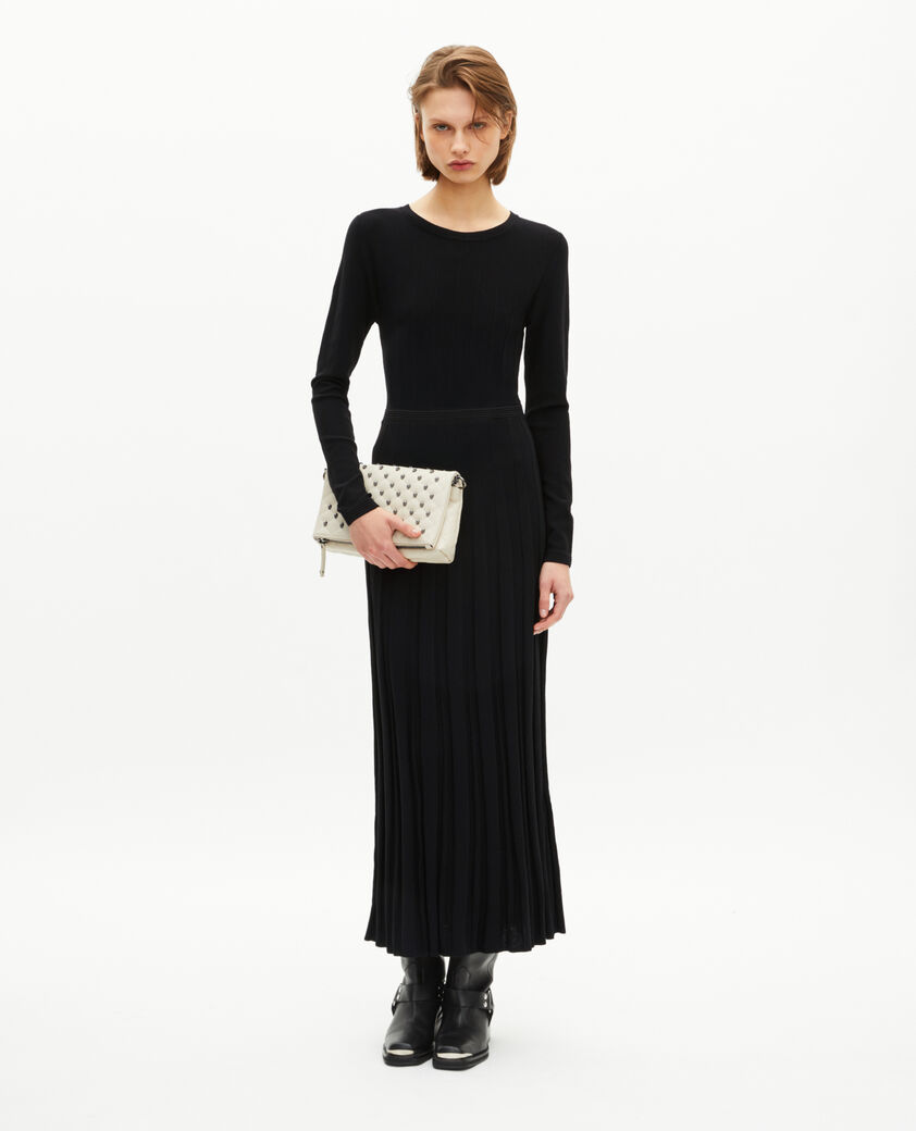 The Kooples FEMME CREAM pochette héritage small en cuir écrue