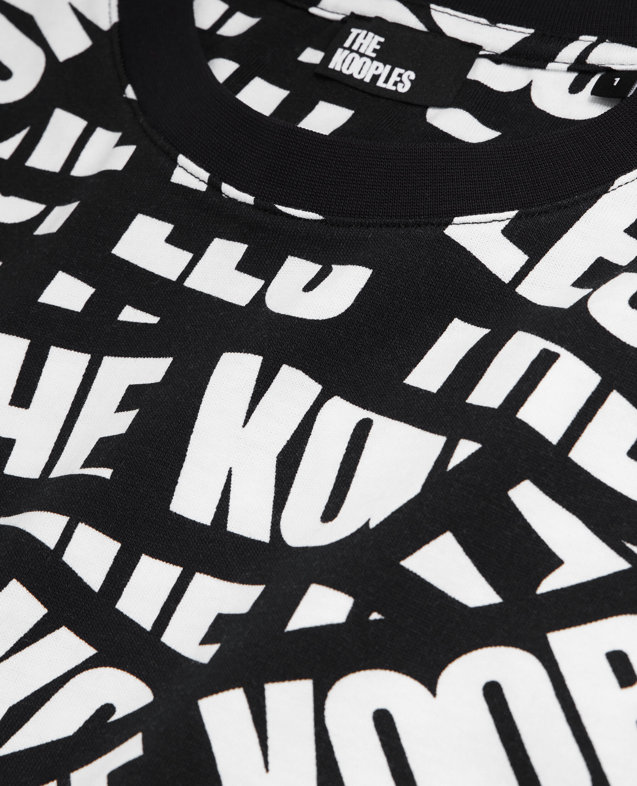 Camiseta logotipo The Kooples, BLACK / WHITE, hi-res image number null