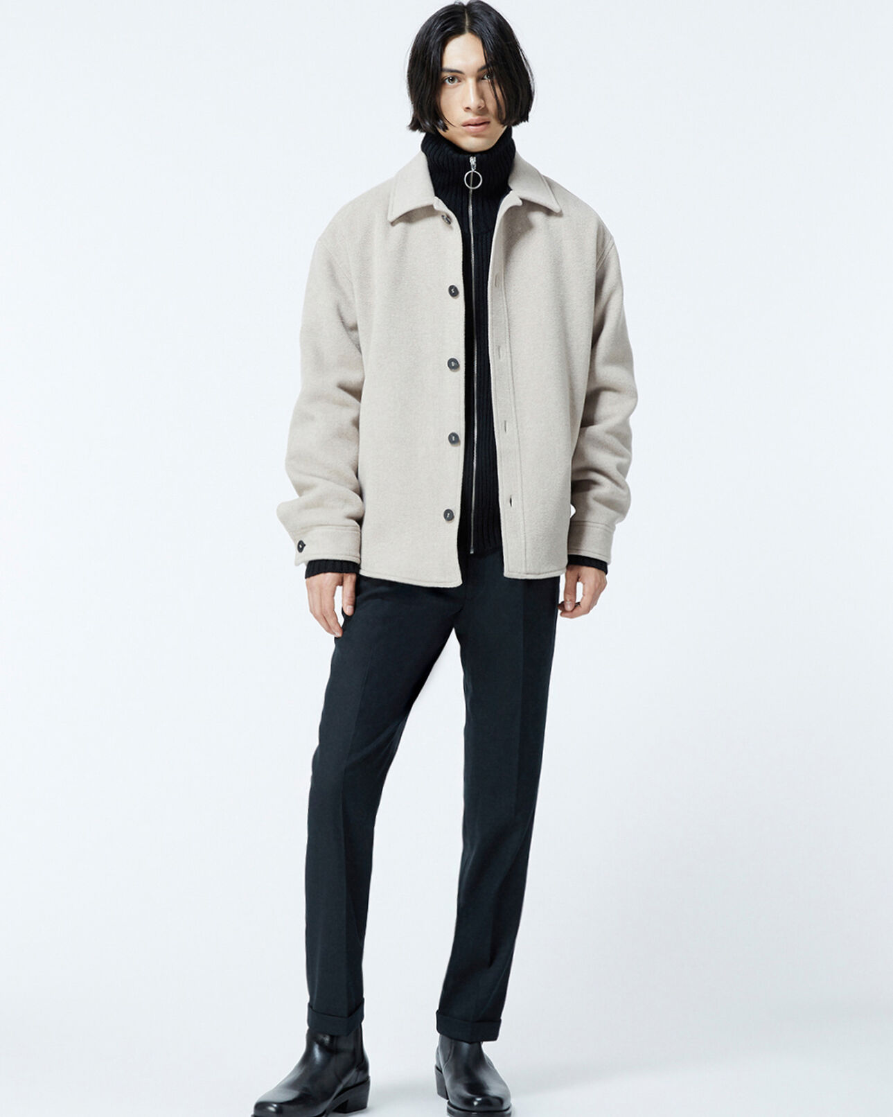 The Kooples MEN BEIGE beige overshirt