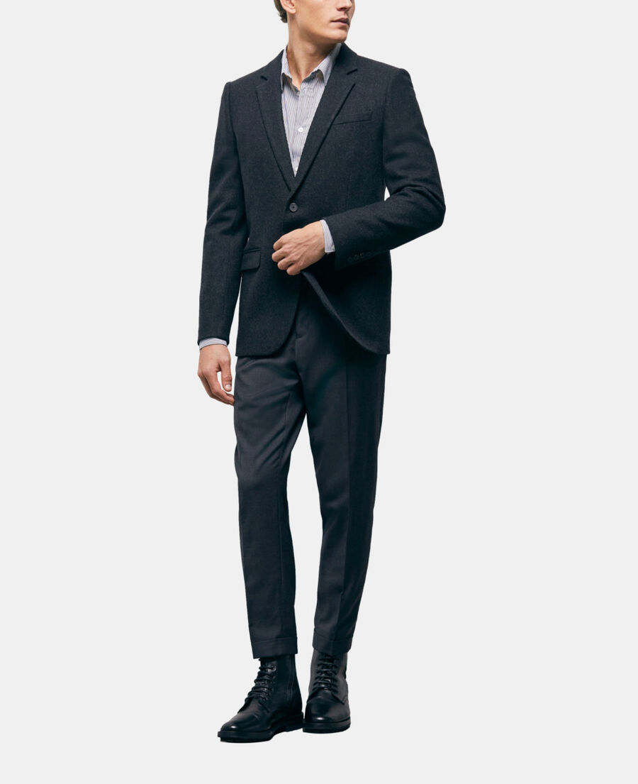 gray wool suit jacket