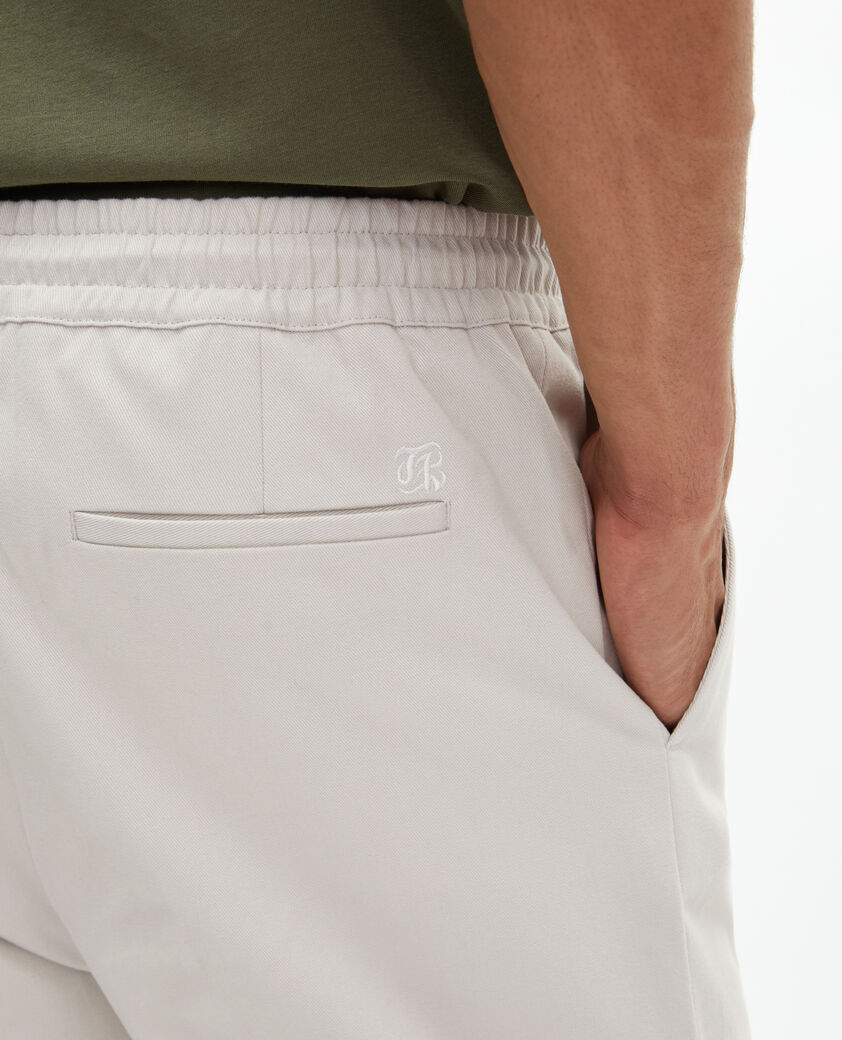 The Kooples HOMME LIGHT GREY pantalon droit en coton gris pâle