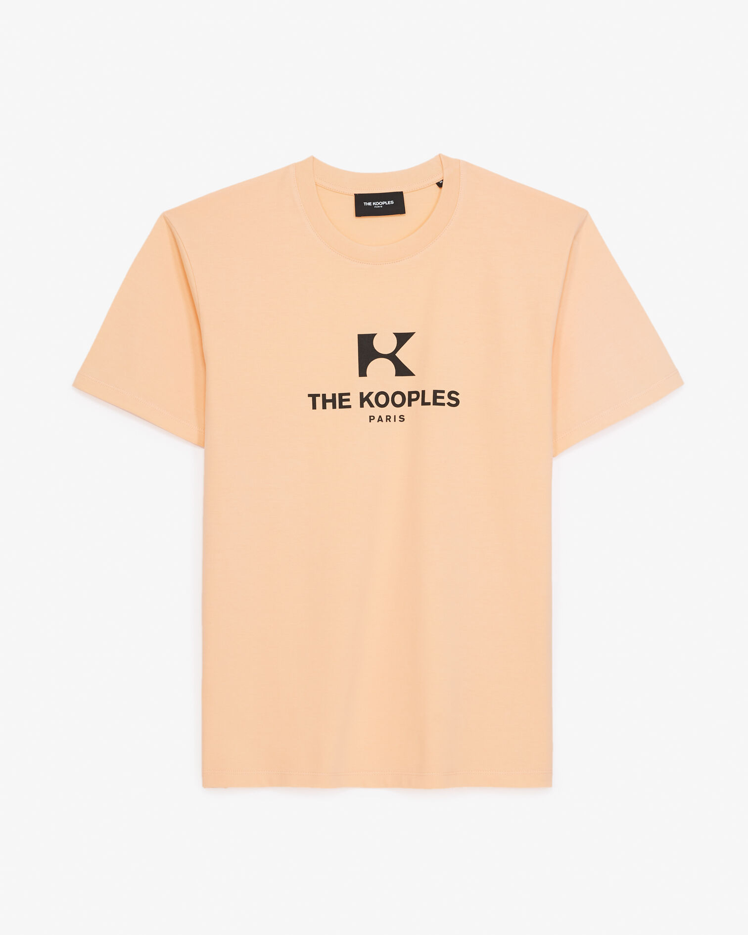 Coral-orange cotton T-shirt with 'K' monogram, PRAIRIE SUNSET, hi-res image number null