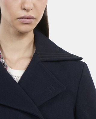 The Kooples FEMME DARK NAVY caban court bleu marine