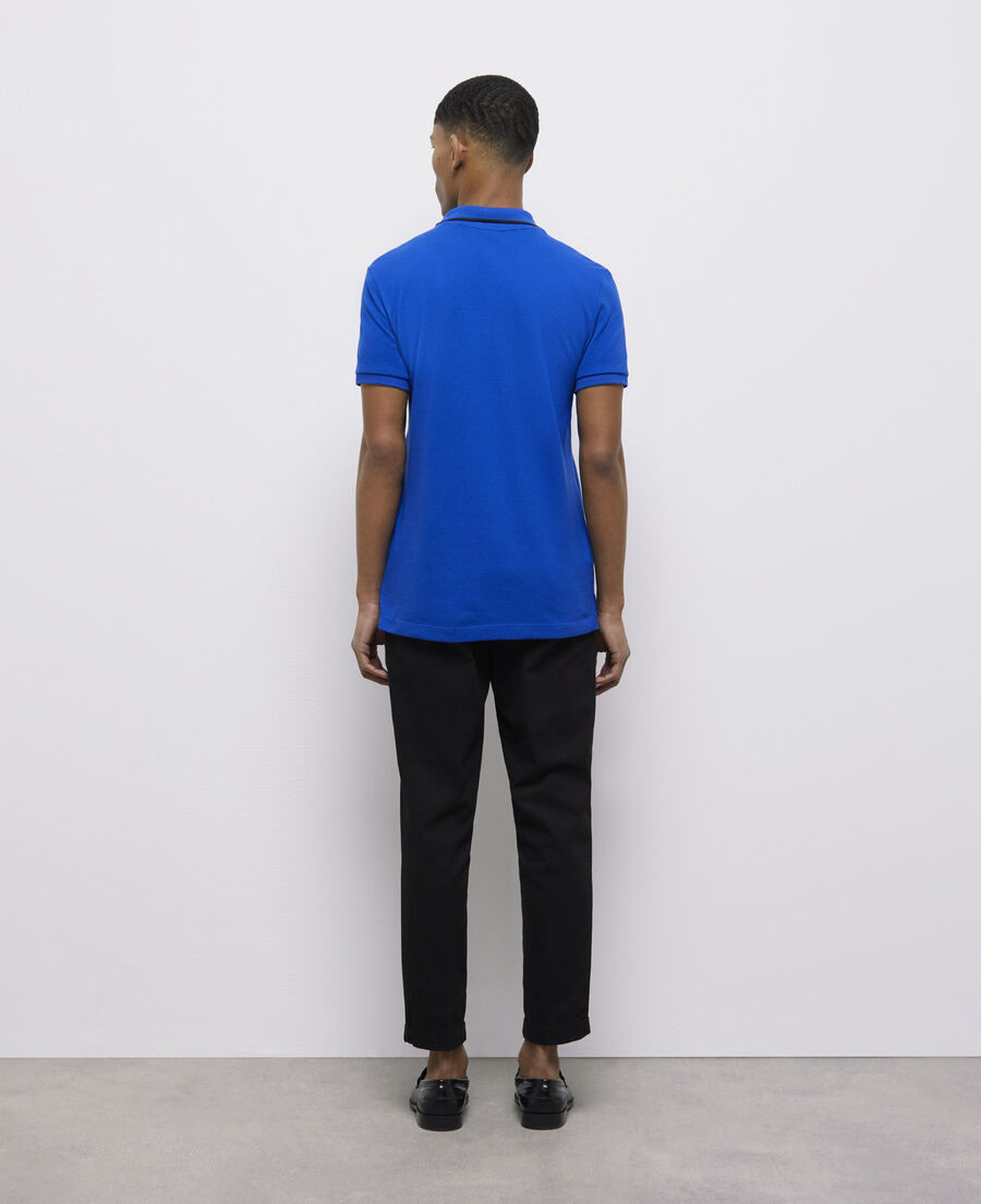 camisa polo azul