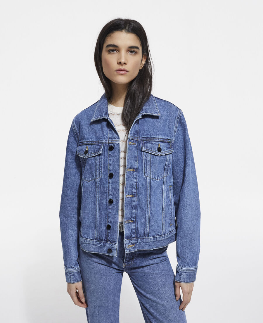 blue denim jacket